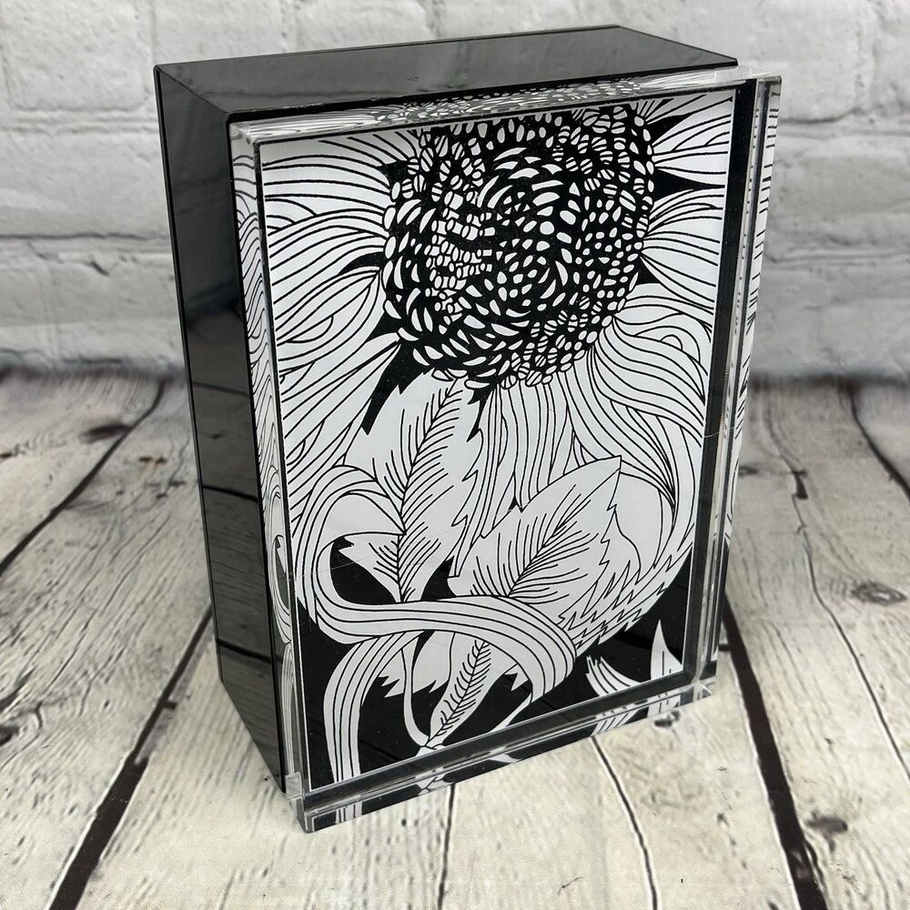 Liberty of London Acrylic Lucite Box 1960's Mod-Style Flower Power 7”x5”x2.75”